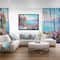 Designart - Sea and Flowers - Landscape Art Print Canvas in Black Frame